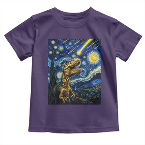 Dinosaur Starry Night Meteor Shower Toddler T Shirt Astronomy Lover Gift
