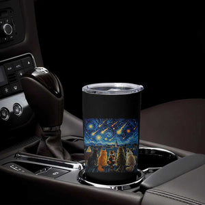 Starry Night Cats Watching Meteors Tumbler Cup Astronomy Lover Gift