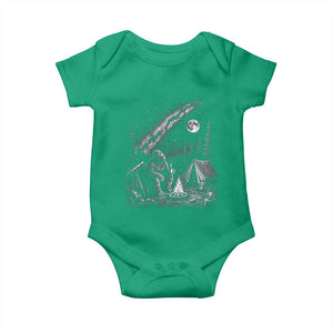 Bigfoot Camping Under Meteor Showers Baby Onesie Stargazer Gift