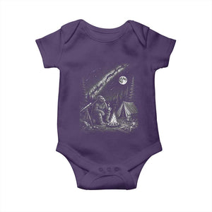 Bigfoot Camping Under Meteor Showers Baby Onesie Stargazer Gift