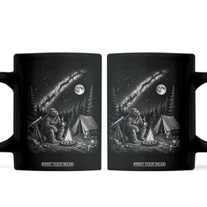 Bigfoot Camping Under Meteor Showers Coffee Mug Stargazer Gift