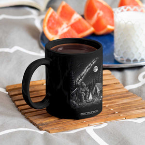 Bigfoot Camping Under Meteor Showers Coffee Mug Stargazer Gift