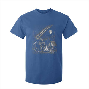 Bigfoot Camping Under Meteor Showers T Shirt For Kid Stargazer Gift