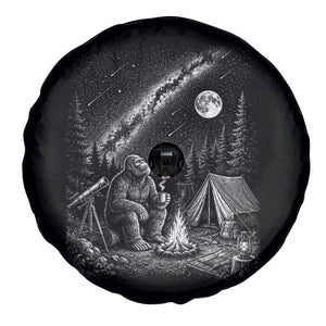 Bigfoot Camping Under Meteor Showers Spare Tire Cover Stargazer Gift