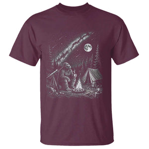 Bigfoot Camping Under Meteor Showers T Shirt Stargazer Gift