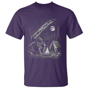Bigfoot Camping Under Meteor Showers T Shirt Stargazer Gift