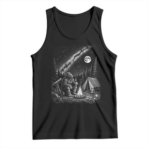 Bigfoot Camping Under Meteor Showers Tank Top Stargazer Gift