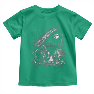 Bigfoot Camping Under Meteor Showers Toddler T Shirt Stargazer Gift