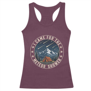 I Came For The Meteor Shower Racerback Tank Top Funny Astronomy Camping