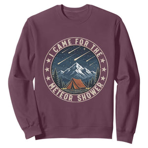 I Came For The Meteor Shower Sweatshirt Funny Astronomy Camping