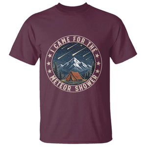 I Came For The Meteor Shower T Shirt Funny Astronomy Camping
