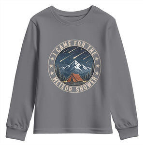 I Came For The Meteor Shower Youth Sweatshirt Funny Astronomy Camping