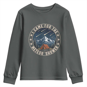 I Came For The Meteor Shower Youth Sweatshirt Funny Astronomy Camping