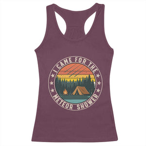 I Came For The Meteor Shower Racerback Tank Top Stargazer Camping Gift
