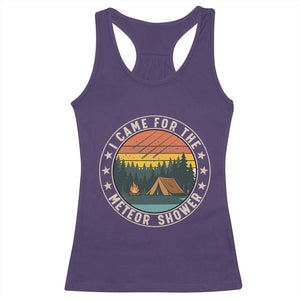 I Came For The Meteor Shower Racerback Tank Top Stargazer Camping Gift