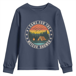 I Came For The Meteor Shower Youth Sweatshirt Stargazer Camping Gift