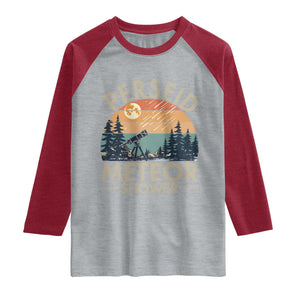 Perseid Meteor Shower Raglan Shirt Vintage Astronomy Lover