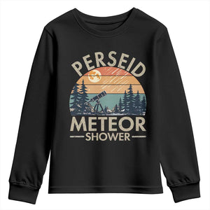 Perseid Meteor Shower Youth Sweatshirt Vintage Astronomy Lover
