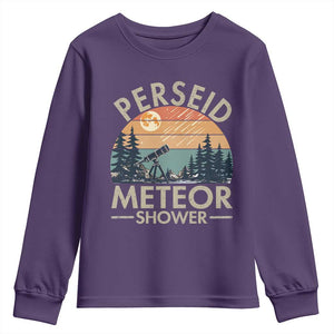 Perseid Meteor Shower Youth Sweatshirt Vintage Astronomy Lover