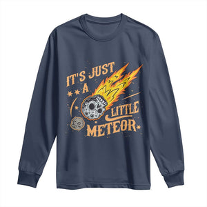 Funny Skull Meteorite Long Sleeve Shirt Just A Little Meteor