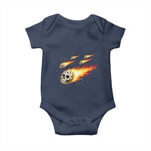 Skull Meteorite Baby Onesie Deep Space Asteroid Meteor Shower