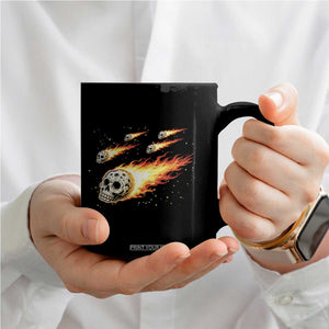 Skull Meteorite Coffee Mug Deep Space Asteroid Meteor Shower