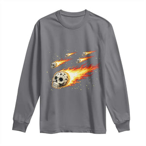 Skull Meteorite Long Sleeve Shirt Deep Space Asteroid Meteor Shower