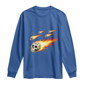 Skull Meteorite Long Sleeve Shirt Deep Space Asteroid Meteor Shower