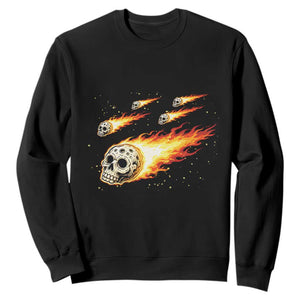 Skull Meteorite Sweatshirt Deep Space Asteroid Meteor Shower