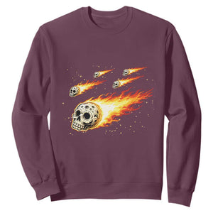Skull Meteorite Sweatshirt Deep Space Asteroid Meteor Shower