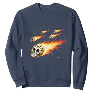 Skull Meteorite Sweatshirt Deep Space Asteroid Meteor Shower