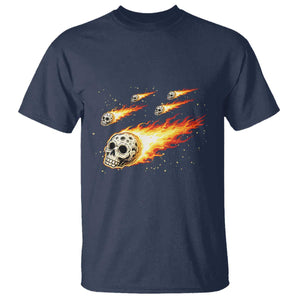 Skull Meteorite T Shirt Deep Space Asteroid Meteor Shower