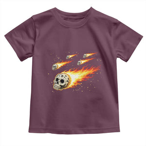 Skull Meteorite Toddler T Shirt Deep Space Asteroid Meteor Shower