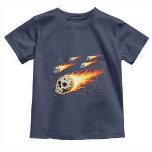 Skull Meteorite Toddler T Shirt Deep Space Asteroid Meteor Shower