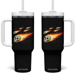Skull Meteorite Tumbler With Handle Deep Space Asteroid Meteor Shower