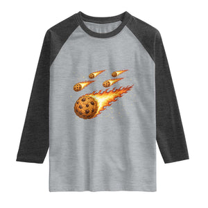 Cookie Meteor Shower Raglan Shirt Funny Space Dessert