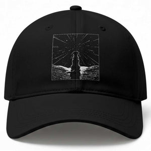 Meteor Shower Science Gift Baseball Cap Dog Watching Stars