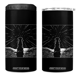 Meteor Shower Science Gift 4 in 1 Can Cooler Tumbler Dog Watching Stars