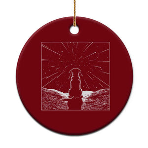 Meteor Shower Science Gift Ceramic Ornament Dog Watching Stars