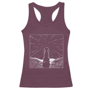 Meteor Shower Science Gift Racerback Tank Top Dog Watching Stars
