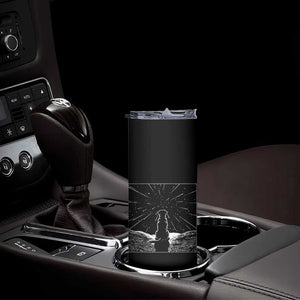 Meteor Shower Science Gift Skinny Tumbler Dog Watching Stars