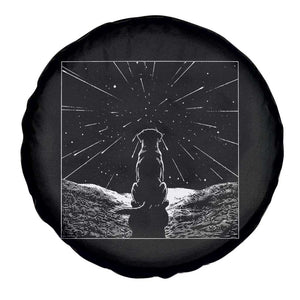 Meteor Shower Science Gift Spare Tire Cover Dog Watching Stars