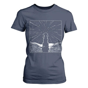Meteor Shower Science Gift T Shirt For Women Dog Watching Stars