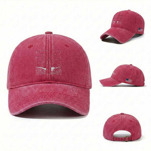 Meteor Shower Science Gift Washed Cotton Baseball Cap Dog Watching Stars