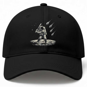 Funny Astronaut Smashing Meteors In Space Baseball Cap Astronomy Lover Gift