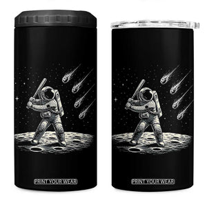Funny Astronaut Smashing Meteors In Space 4 in 1 Can Cooler Tumbler Astronomy Lover Gift