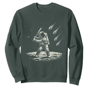 Funny Astronaut Smashing Meteors In Space Sweatshirt Astronomy Lover Gift