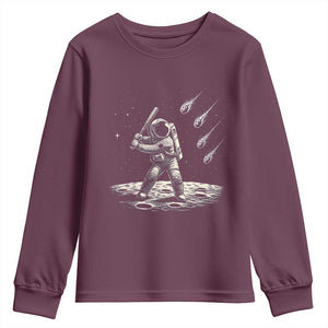 Funny Astronaut Smashing Meteors In Space Youth Sweatshirt Astronomy Lover Gift