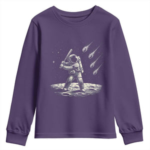 Funny Astronaut Smashing Meteors In Space Youth Sweatshirt Astronomy Lover Gift