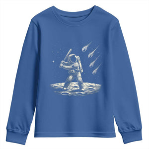 Funny Astronaut Smashing Meteors In Space Youth Sweatshirt Astronomy Lover Gift